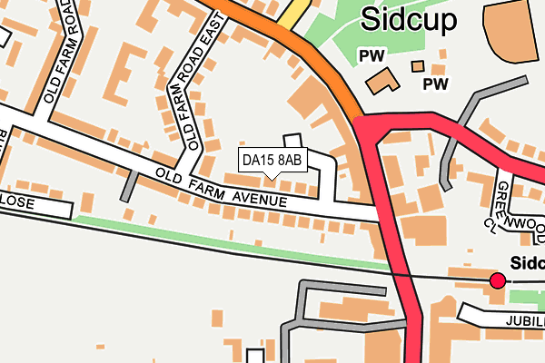 DA15 8AB map - OS OpenMap – Local (Ordnance Survey)