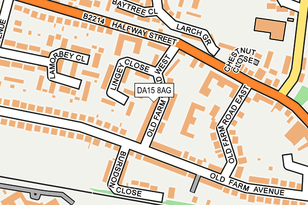DA15 8AG map - OS OpenMap – Local (Ordnance Survey)