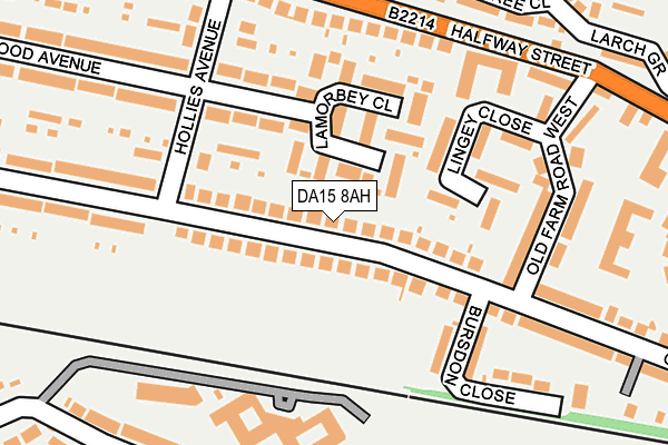 DA15 8AH map - OS OpenMap – Local (Ordnance Survey)