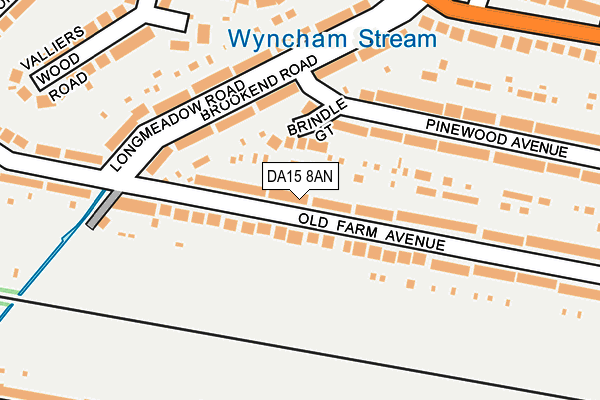 DA15 8AN map - OS OpenMap – Local (Ordnance Survey)