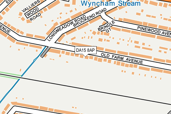 DA15 8AP map - OS OpenMap – Local (Ordnance Survey)