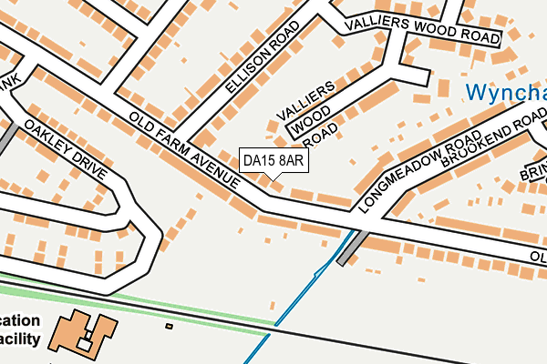 DA15 8AR map - OS OpenMap – Local (Ordnance Survey)