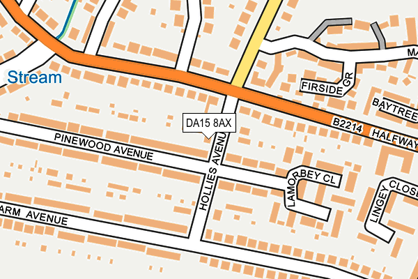DA15 8AX map - OS OpenMap – Local (Ordnance Survey)