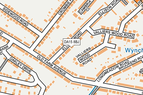 DA15 8BJ map - OS OpenMap – Local (Ordnance Survey)