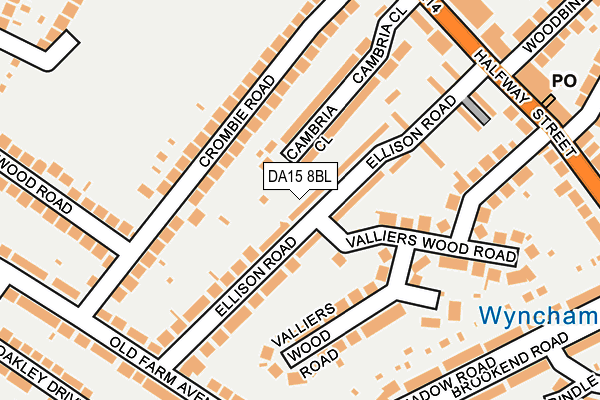 DA15 8BL map - OS OpenMap – Local (Ordnance Survey)