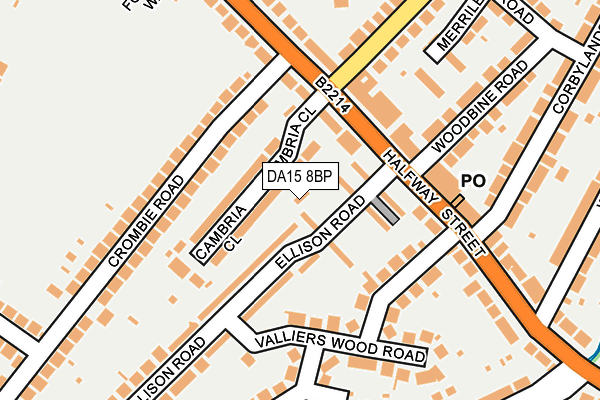 DA15 8BP map - OS OpenMap – Local (Ordnance Survey)