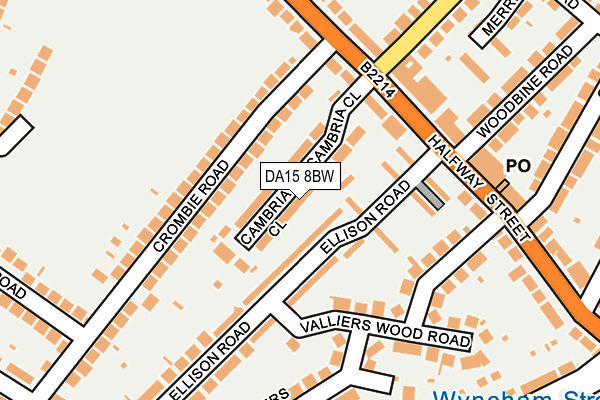 DA15 8BW map - OS OpenMap – Local (Ordnance Survey)