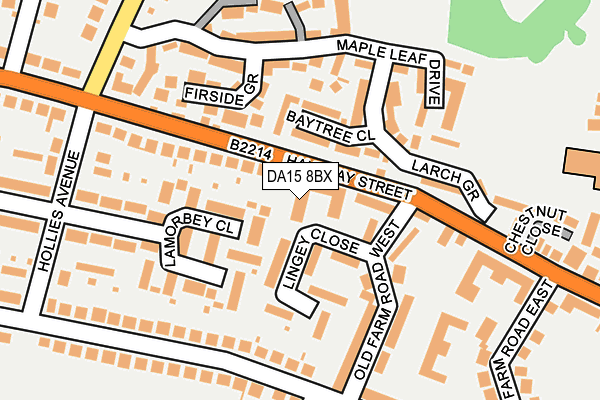 DA15 8BX map - OS OpenMap – Local (Ordnance Survey)