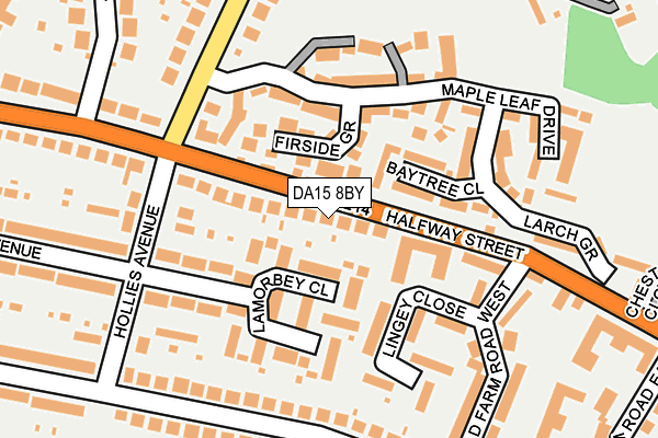 DA15 8BY map - OS OpenMap – Local (Ordnance Survey)