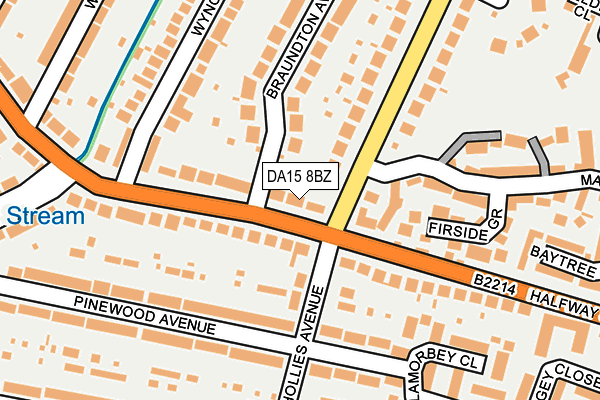 DA15 8BZ map - OS OpenMap – Local (Ordnance Survey)