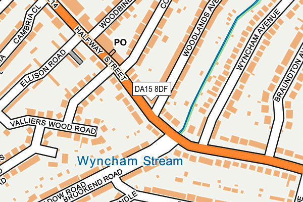 DA15 8DF map - OS OpenMap – Local (Ordnance Survey)