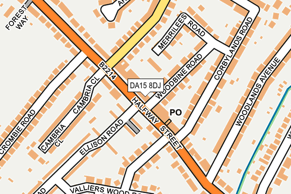 DA15 8DJ map - OS OpenMap – Local (Ordnance Survey)