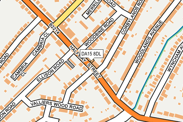 DA15 8DL map - OS OpenMap – Local (Ordnance Survey)
