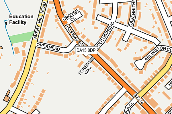 DA15 8DP map - OS OpenMap – Local (Ordnance Survey)