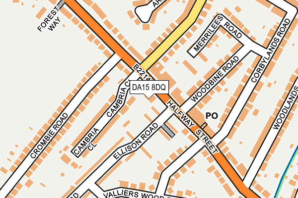 DA15 8DQ map - OS OpenMap – Local (Ordnance Survey)