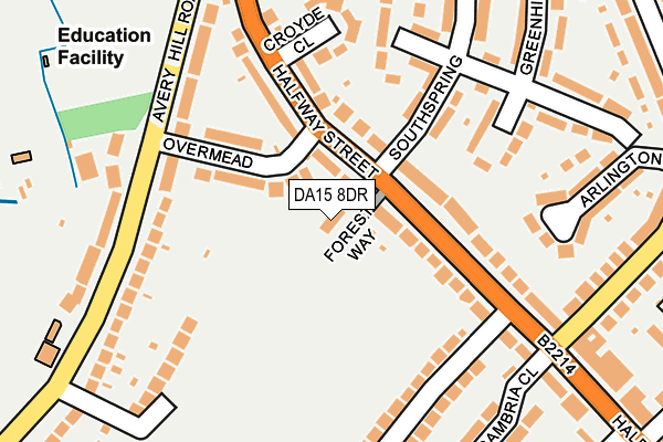 DA15 8DR map - OS OpenMap – Local (Ordnance Survey)