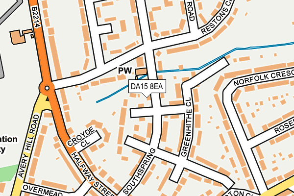 DA15 8EA map - OS OpenMap – Local (Ordnance Survey)