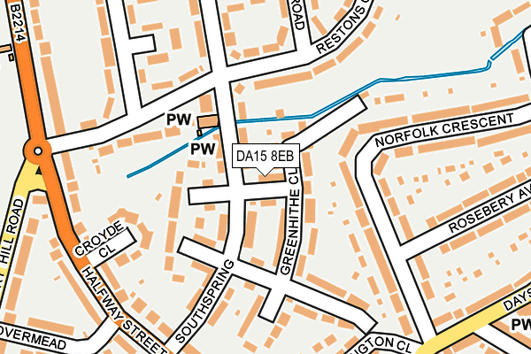 DA15 8EB map - OS OpenMap – Local (Ordnance Survey)