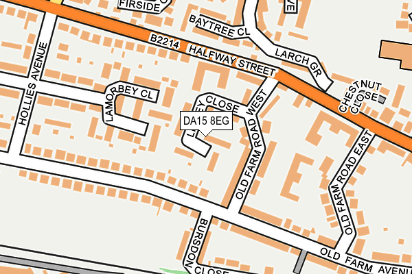DA15 8EG map - OS OpenMap – Local (Ordnance Survey)