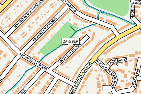 DA15 8EP map - OS OpenMap – Local (Ordnance Survey)