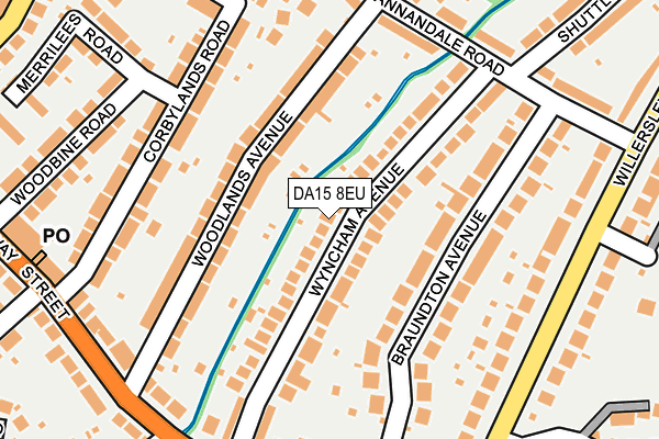 DA15 8EU map - OS OpenMap – Local (Ordnance Survey)