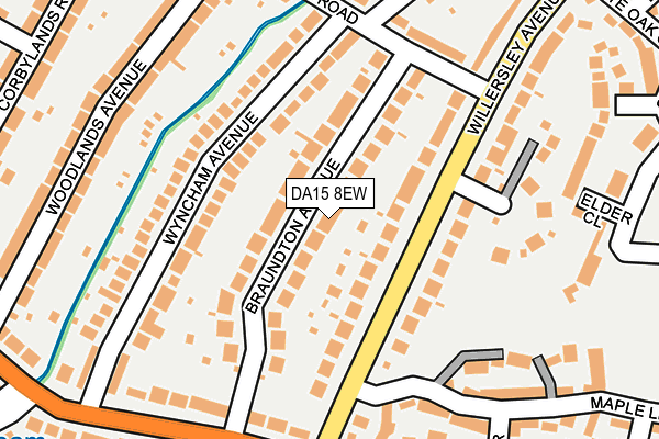 DA15 8EW map - OS OpenMap – Local (Ordnance Survey)