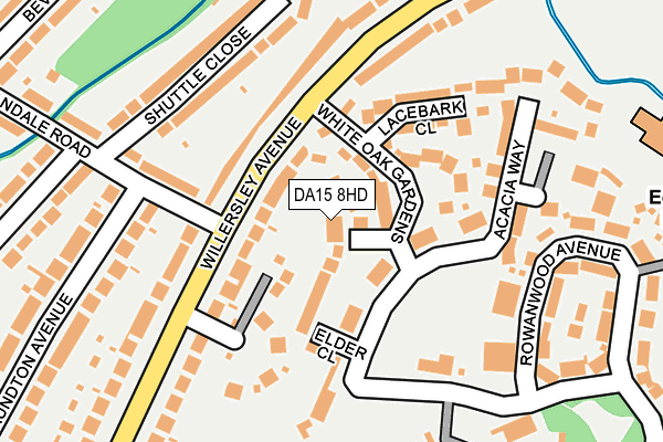 DA15 8HD map - OS OpenMap – Local (Ordnance Survey)