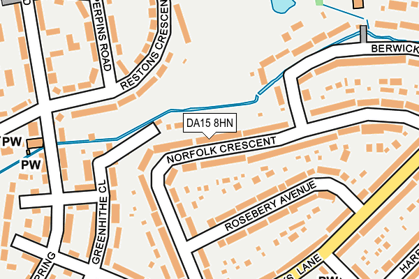 DA15 8HN map - OS OpenMap – Local (Ordnance Survey)