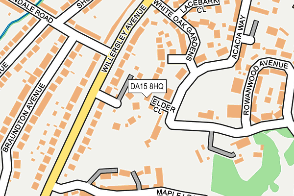 DA15 8HQ map - OS OpenMap – Local (Ordnance Survey)