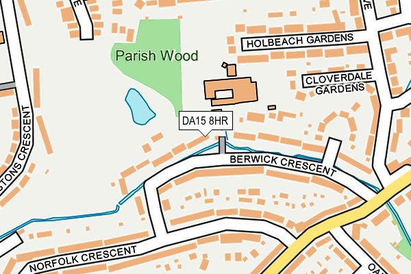 DA15 8HR map - OS OpenMap – Local (Ordnance Survey)