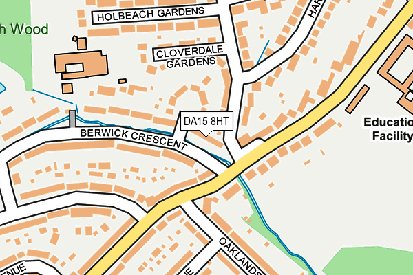 DA15 8HT map - OS OpenMap – Local (Ordnance Survey)