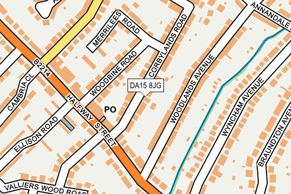 DA15 8JG map - OS OpenMap – Local (Ordnance Survey)