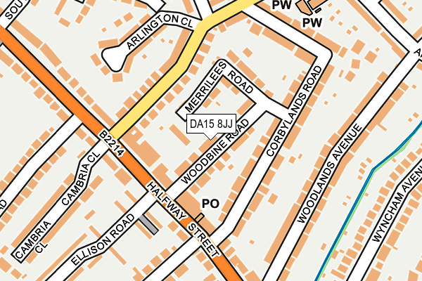 DA15 8JJ map - OS OpenMap – Local (Ordnance Survey)