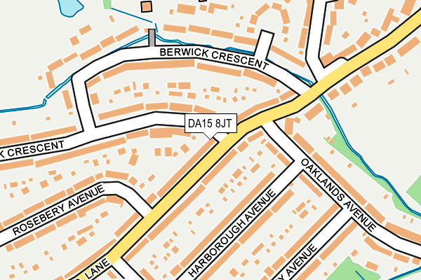 DA15 8JT map - OS OpenMap – Local (Ordnance Survey)