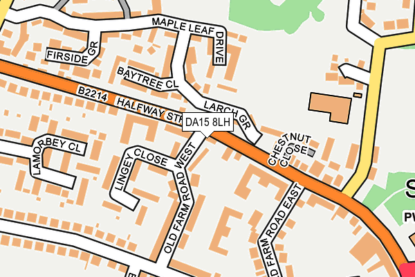 DA15 8LH map - OS OpenMap – Local (Ordnance Survey)