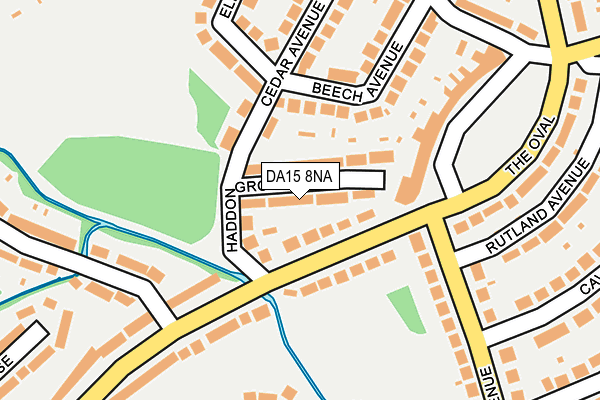 DA15 8NA map - OS OpenMap – Local (Ordnance Survey)