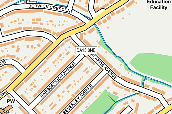 DA15 8NE map - OS OpenMap – Local (Ordnance Survey)