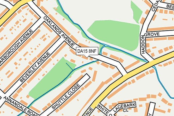 DA15 8NF map - OS OpenMap – Local (Ordnance Survey)