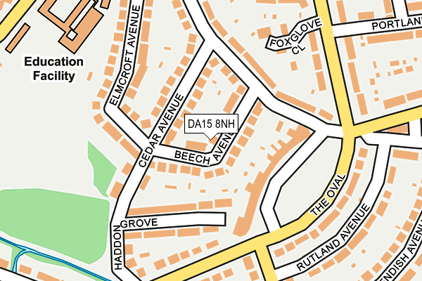DA15 8NH map - OS OpenMap – Local (Ordnance Survey)