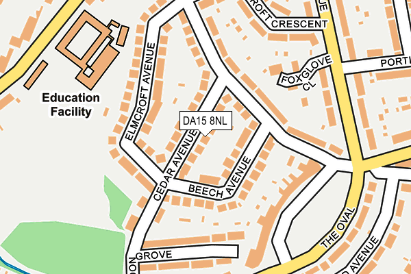 DA15 8NL map - OS OpenMap – Local (Ordnance Survey)