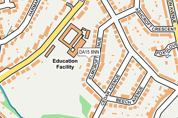 DA15 8NN map - OS OpenMap – Local (Ordnance Survey)