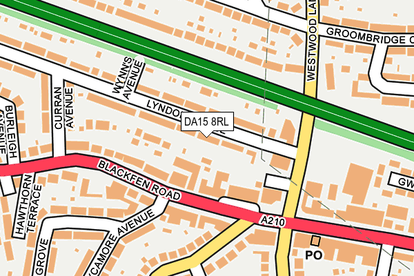 DA15 8RL map - OS OpenMap – Local (Ordnance Survey)