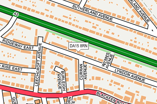 DA15 8RN map - OS OpenMap – Local (Ordnance Survey)