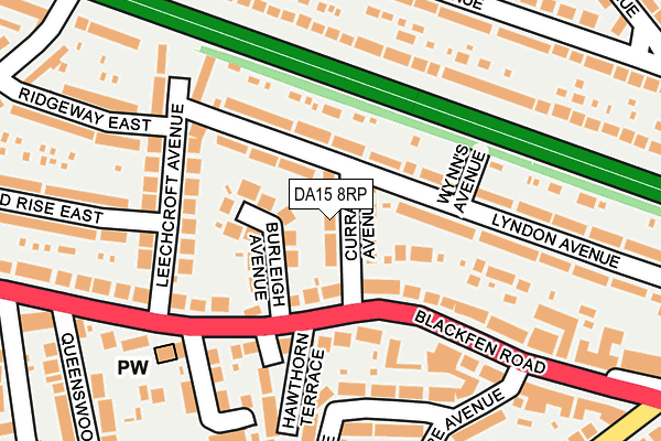 DA15 8RP map - OS OpenMap – Local (Ordnance Survey)