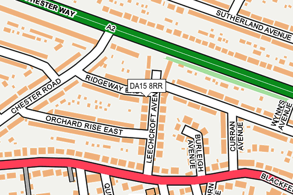DA15 8RR map - OS OpenMap – Local (Ordnance Survey)