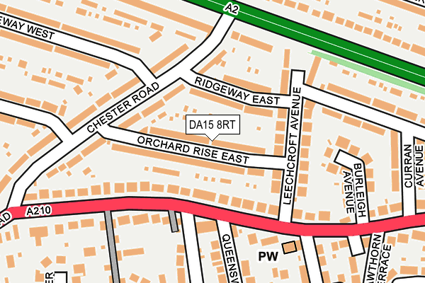 DA15 8RT map - OS OpenMap – Local (Ordnance Survey)