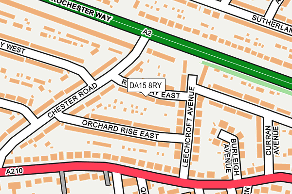 DA15 8RY map - OS OpenMap – Local (Ordnance Survey)