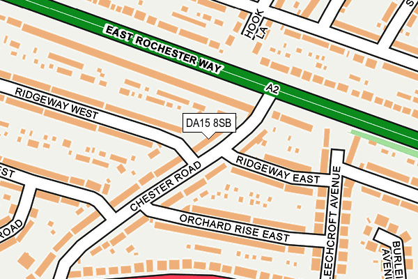 DA15 8SB map - OS OpenMap – Local (Ordnance Survey)