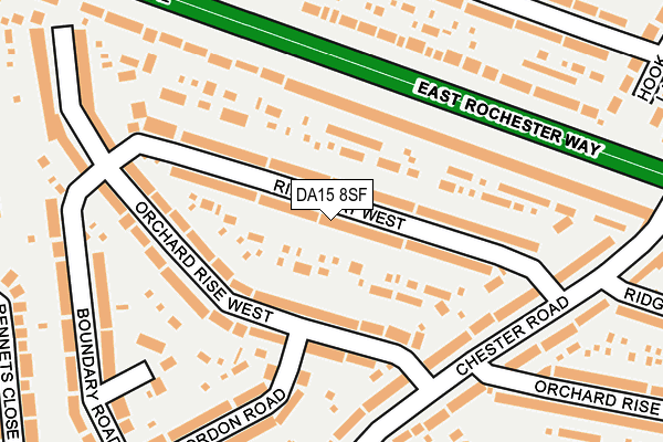 DA15 8SF map - OS OpenMap – Local (Ordnance Survey)