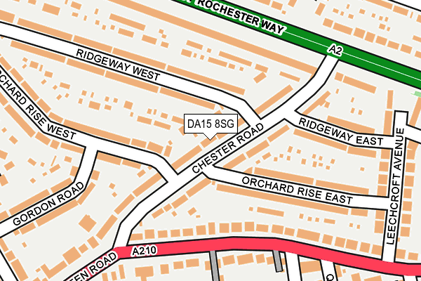DA15 8SG map - OS OpenMap – Local (Ordnance Survey)